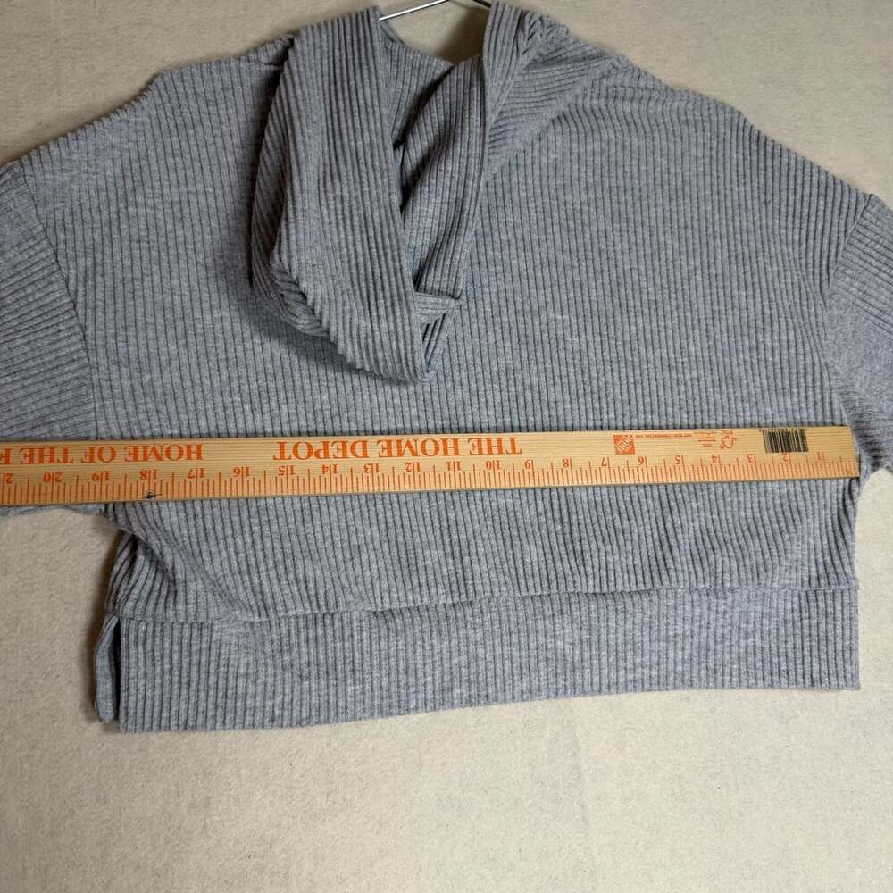 Alo Yoga Muse Hoodie Jogger Set Womens XXS Athletic Heather Grey Ribbed Lounge - Picture 11 of 11